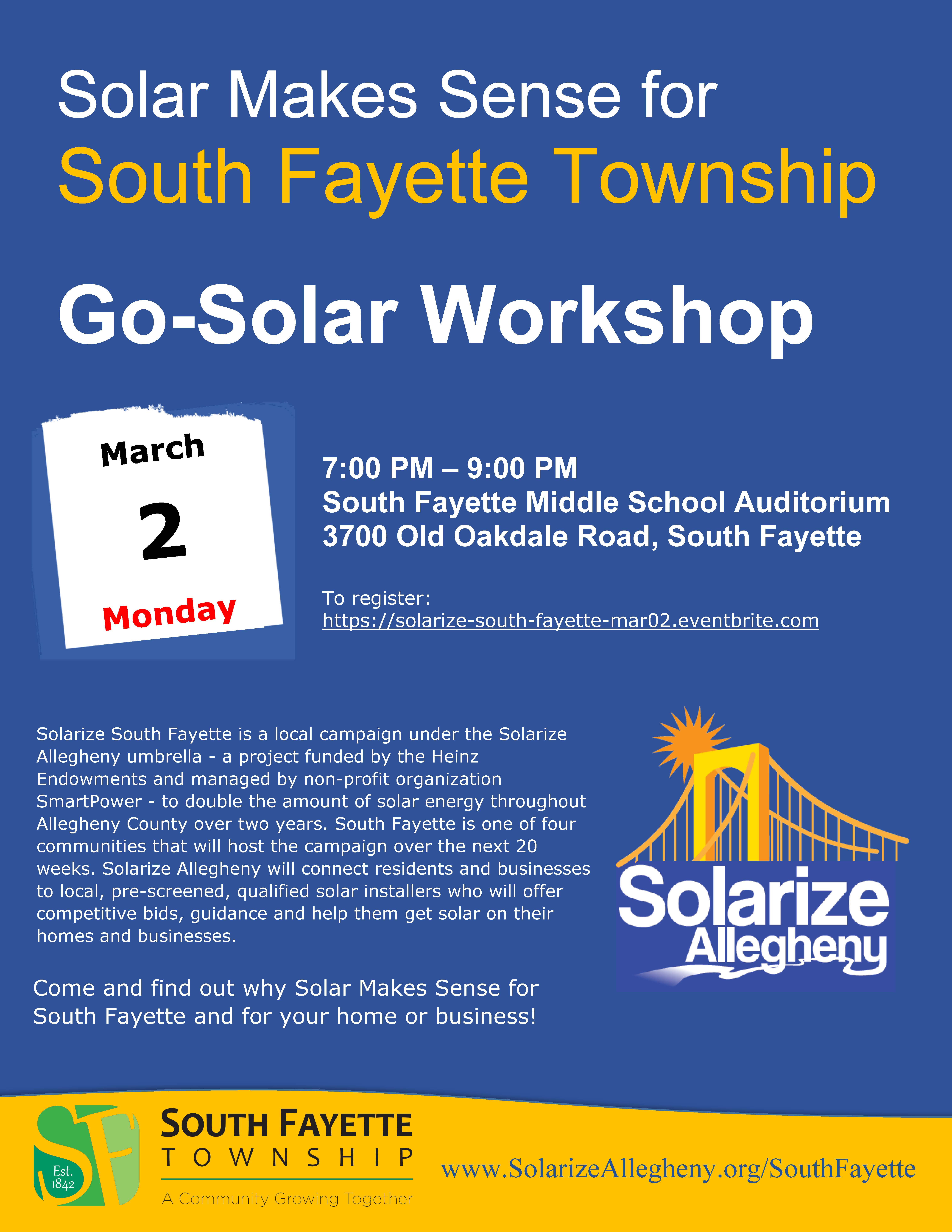 Solarize South Fayette Flyer